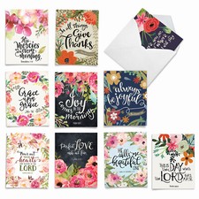 10 Assorted All Occasion Note Cards Blank - BLESSINGS