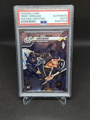 2020 Topps Chrome Trent Grisham Signed PSA/DNA Auto #101