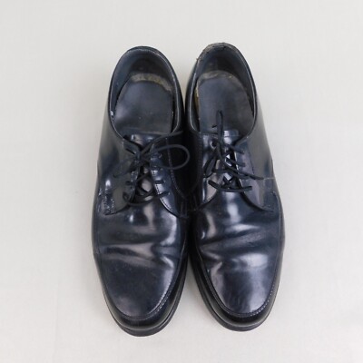 Vintage Sears Roebuck Men's Leather Dress Shoes 9D Black