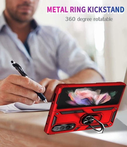 Samsung Galaxy Z Fold 3 Case with Kickstand Full Body Hard PC Stylish Shockproof - Picture 10 of 13