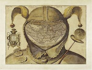 Fool-s-Cap-Map-of-the-World-1580-1590-UNKNOWN-ORIGINS-Orontius-Fineus-POSTER