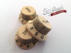 AGED RELIC FENDER KNOBS CREAM US SIZE STRATOCASTER HAND AGED SET OF 3 59 PARTS