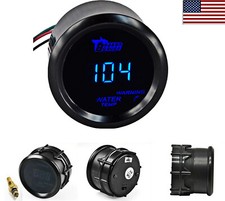 Blue Digital Led 2 52mm Water Temp Temperature Gauge With Temp Sensor Car Boat