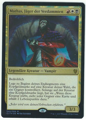 FOIL  Mathas, Jäger der Verdammten / Fiend Seeker  - COMMANDER -  deutsch  (nm)
