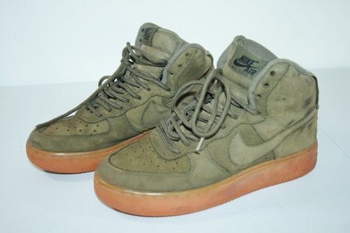 Olive Green Suede Youth Shoes Size 