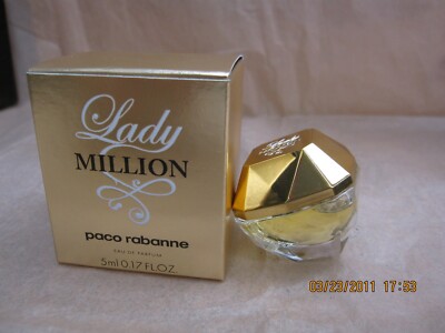 LADY MILLION by PACO RABANNE 0.17 FL oz / 5 ML Eau De Toilette Miniature Splash