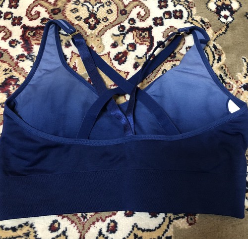 Puma Sports Bra Blue Ombre Gold Medium - Picture 4 of 7