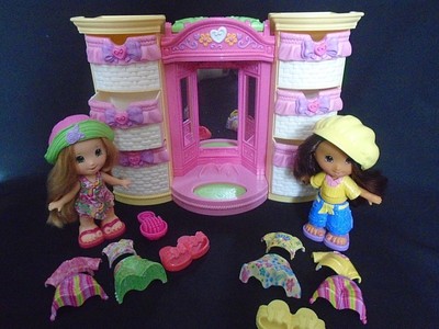 Rare Fisher Price Snap N Style Wardrobe With 2 Dolls Several
