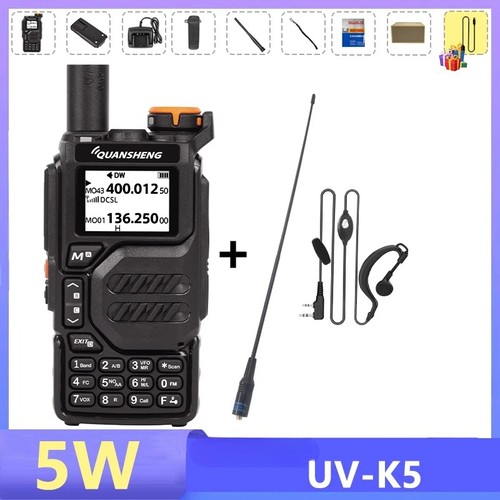 Per Quansheng UVK5 Walkie Talkie 50-600 MHz Full Band AM DTMF Scrambler NOAA - Foto 12 di 15