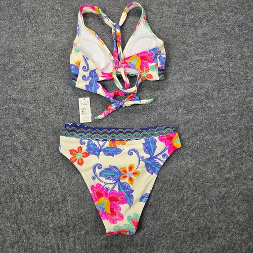 CUPSHE New Fantasy Embroidery Medium DD+ Bikini Top & Cheeky Bottoms Set - Picture 7 of 9
