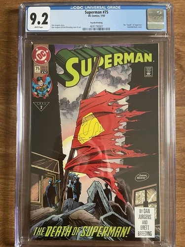 Superman #75 IV Version 4th Print (DC Comics January 1993)  CGC Graded NM-