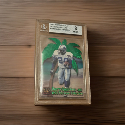 Barry Sanders 1995 Pacific Crown Royale Pro Bowl Die-Cuts #PB-15 BGS 8 Detroit - Picture 1 of 2