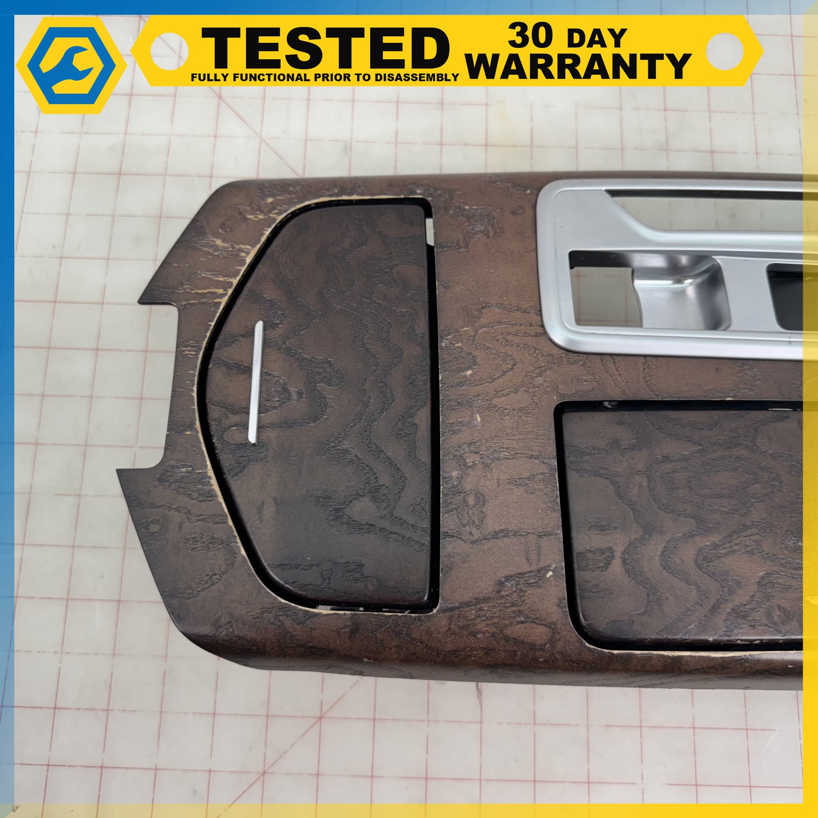 14-16 MASERATI GHIBLI WOOD CENTER CONSOLE TRIM COVER PANEL OEM