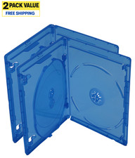 Viva Elite 3 Disc 12.5mm Blu-ray Replacement Movie Cases Clear Sleeve 2 Pack
