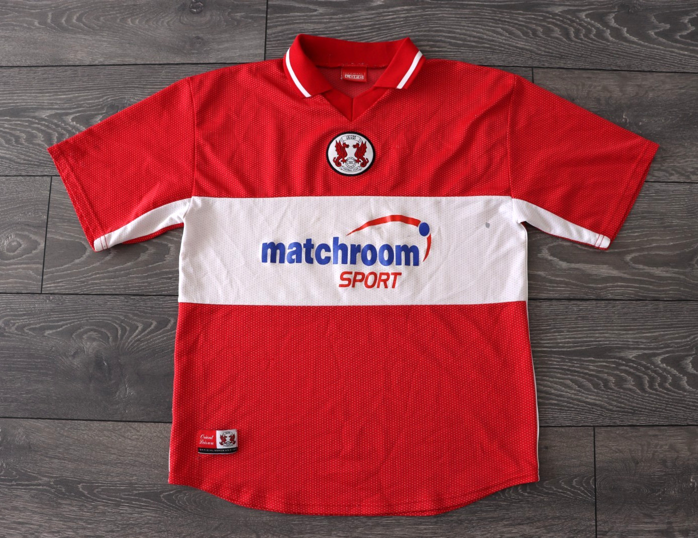 LEYTON ORIENT HOME FOOTBALL SHIRT 2002 2003 SOCCER JERSEY VINTAGE MEN'S MEDIUM