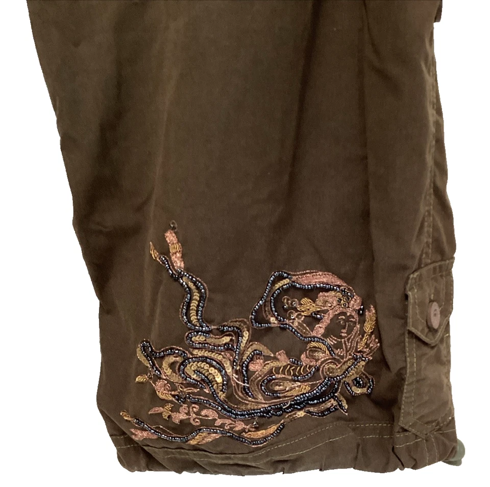 Maharishi Snopants Brown Part Organic Cotton Embroidered Year of the Dragon UK S - Image 4 of 4