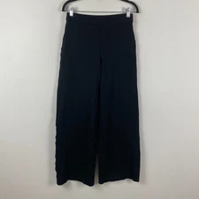 Spanx Supersmooth Perfect Fit Ponte Wide Leg Pants Black Womens S Small 20385R