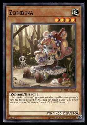 Yugioh Zombina COTD-EN033 Common Unlimited NM