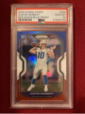 2020 Panini Prizm RED WHITE BLUE PRIZM #325 / Justin Herbert ROOKIE / PSA 10 GM