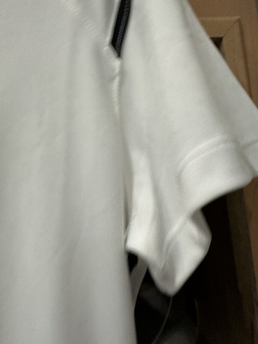 Camisa polo de golf mediana para mujer Nike Dri Fit manga S blanca/negra con logotipo nuevo con etiquetas $40 - Imagen 19 de 23