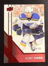 2016-17 Upper Deck Overtime Hockey #82 Robby Fabbri Red /99 Parallel