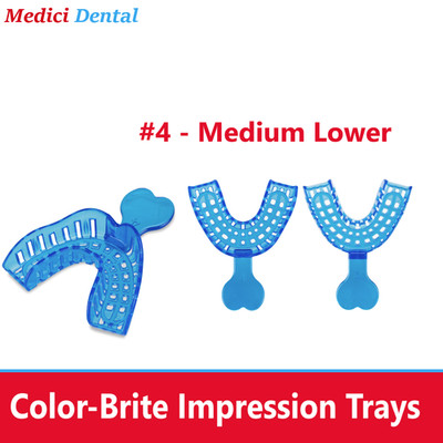 Dental Impression Trays Perforated Plastic Autoclave UNiPACK Color, 12 Per Bag