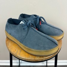 Clarks Desert Trek Trek Cup 26166223 Mens 10.5M Casual Shoes Blue Suede Sneakers