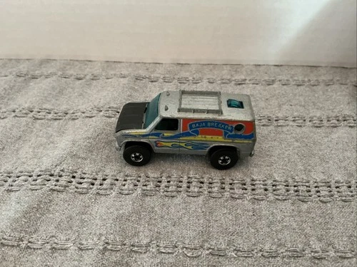 Hot Wheels Baja Breaker Silver Van Made in Hong Kong Vintage 1977
