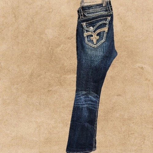 Rock Revival Kailyn Jeans Bootcut Gr. 27 ~ Y2K verziert #RJ8198BB ~ 31" x 32" - Bild 1 von 7