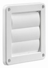 12 Pack - 4 In. Exhaust Wall Louvered Vent, White Plastic - 2676W