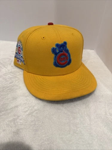 HAT CLUB EXCLUSIVE BALL PARK SNACKS CHICAGO CUBS 1990 ASG FITTED HAT 7 5/8
