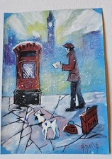 Man And Jack Dog Painting By Richard Hubbard 2014