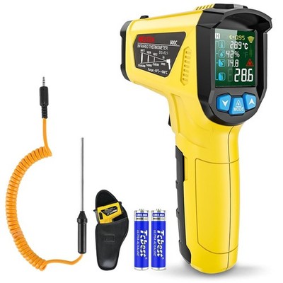 Infrarot Thermometer mit K-Sonde -50°C bis 800°C LCD Alarm Funktion Einstellb...