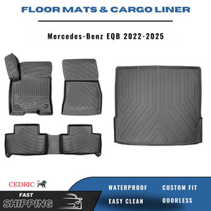 Car Floor Mats & UPPER Cargo Liner for Mercedes-Benz EQB 2022-2026 TPE FULL Set