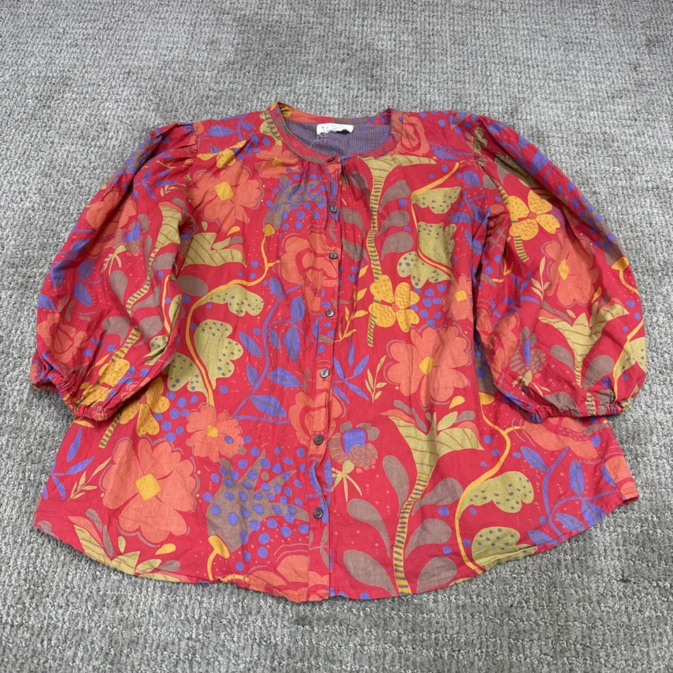 Blusa de terciopelo Graham & Spencer multicolor floral manga larga para mujer grande” Foto 3 de 4