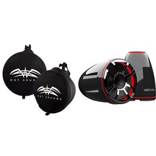 Wet Sounds REV-12-HD-XS-B Tower Speakers with XS Grille  Neoprene Covers