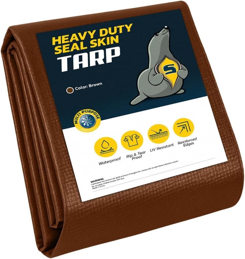 Seal Skin Heavy Duty Waterproof PolyTarp, 12 mil Tarpaulin C