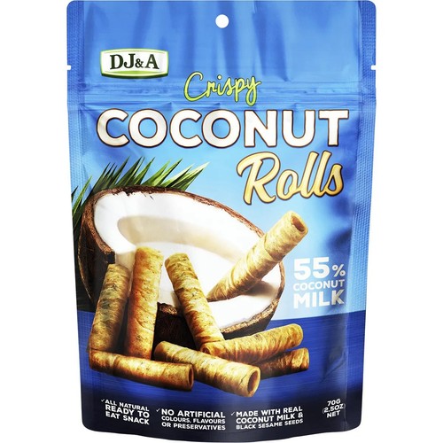 DJ&A Crispy Coconut Rolls 20x70g - Picture 1 of 1