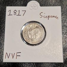 1817 George III Sixpence Nearly Very Fine Condition