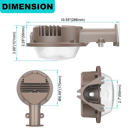 50W LED Barn Light Photocell Outdoor Street Yard Security Waterproof Floodlight - Picture 2 of 15