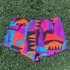 Vintage SPEEDO Maximalist Geo Sunset Swim Trunks / Shorts - needs elastic repair