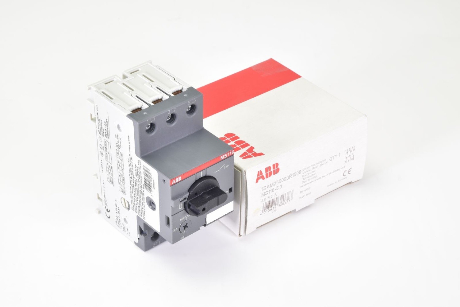 ABB 1SAM250000R1009, MS116-6.3, Manual Motor Starter