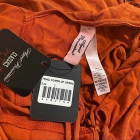Agent Provocateur Traci Orange Silk Jersey Cover-up AP2 Small NEW