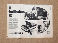Registratore Philips K7 Pubblicità vintage anni '70