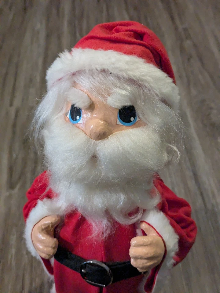 复古圣诞纸 Mache 圣诞老人大号人偶 16 英寸手工雕塑 — 第 3/4 张图片