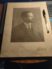 Foto antica cartonata 1909 Napoli. Ritratto