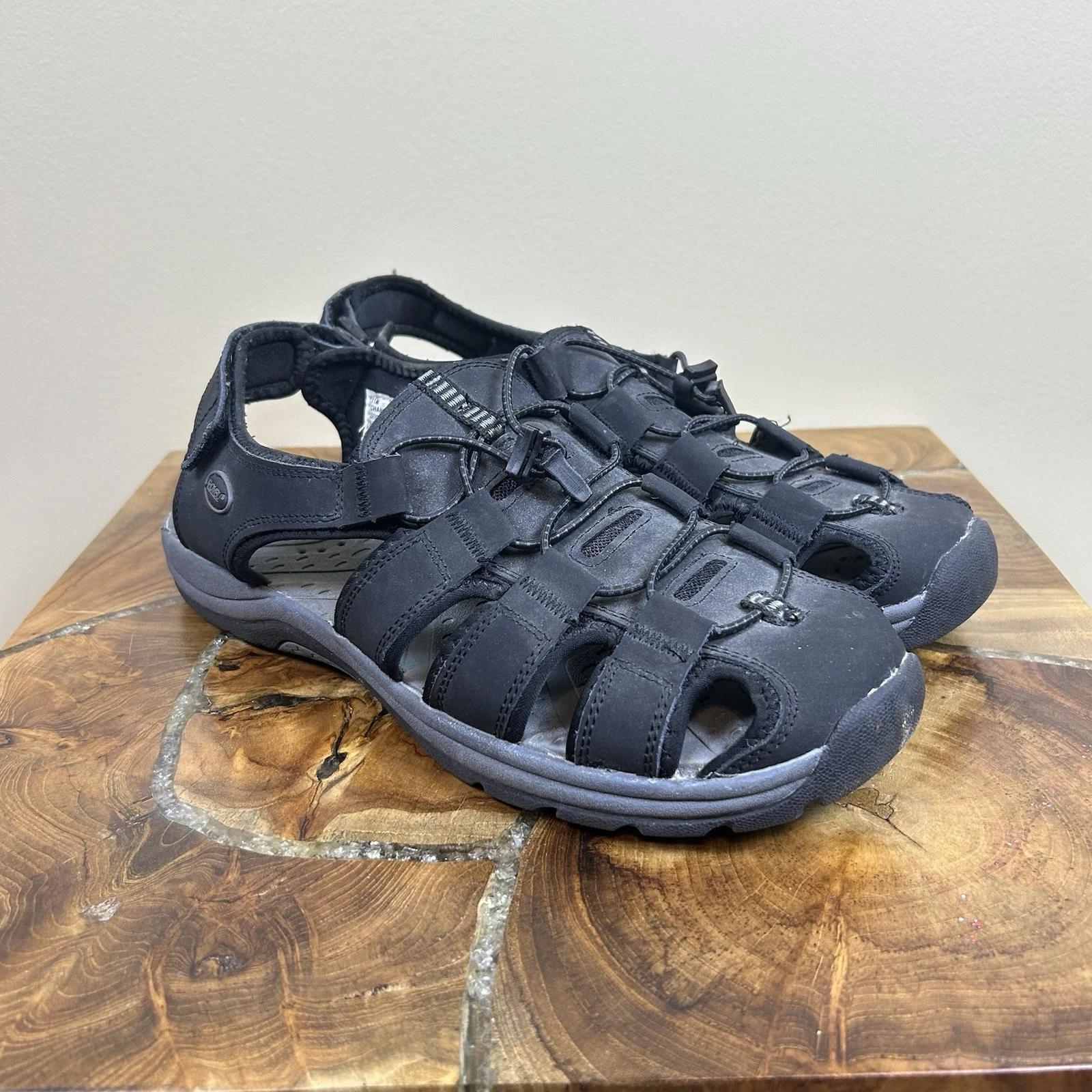 Khombu Sandal Men's Travis Sport Active Sandal Black Gray US 11M
