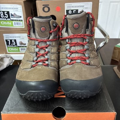 Merrell Cham 7 MID WTPF J12041 boulder men's hiking boots size 8 new w/box