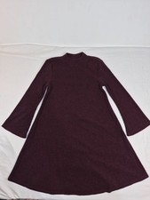 Old Navy Maroon Long Sleeve Swing Dress Small Chico Stretchy 260005