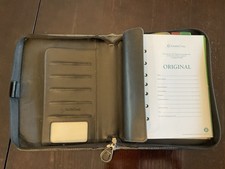 Vintage Franklin Covey Black Genuine Leather ...